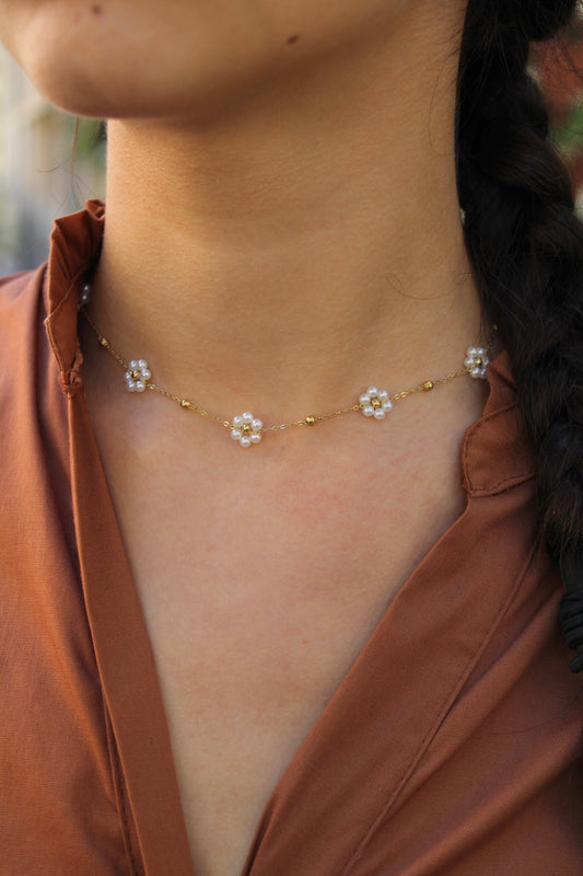 Collier - Marguerites blanches