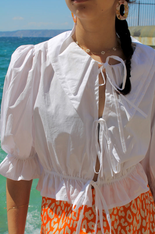 Blouse à nouer - Blanche