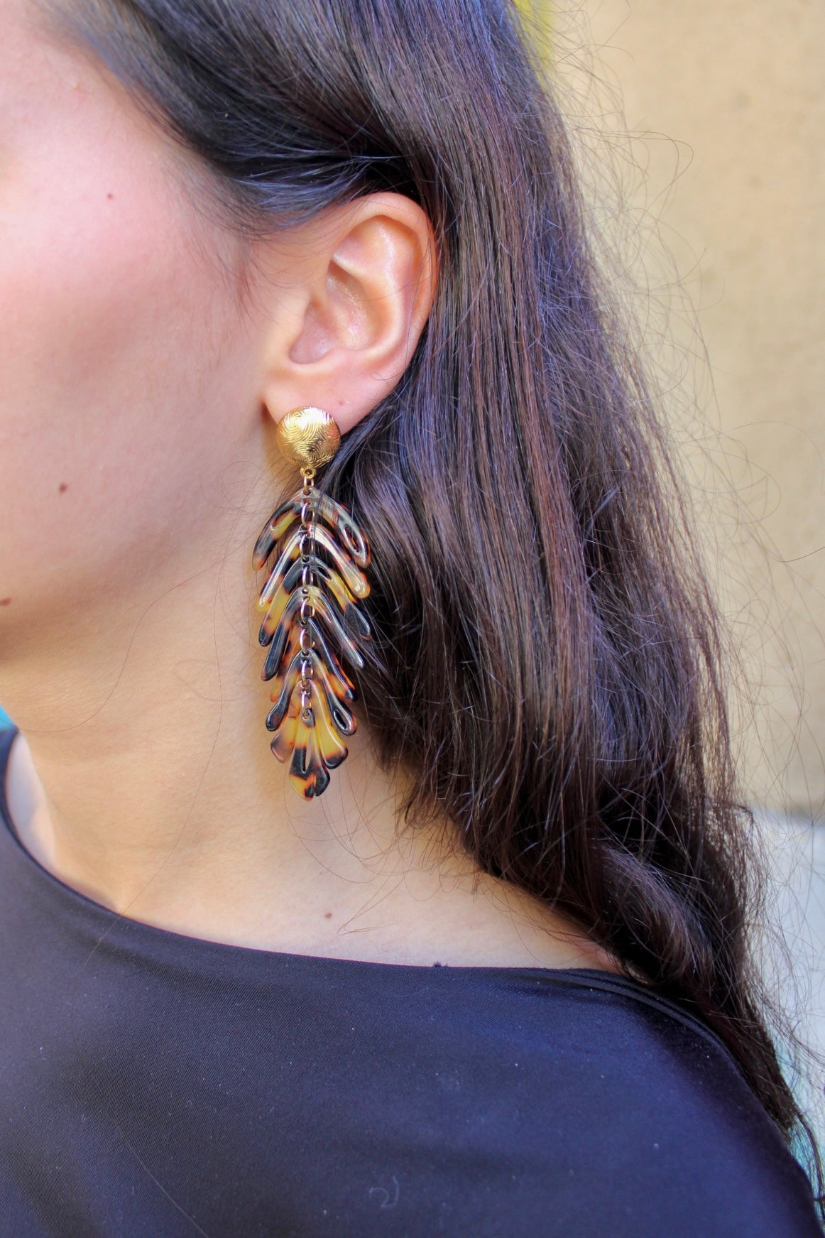 Boucles d'oreilles ACE - Feuille léopard