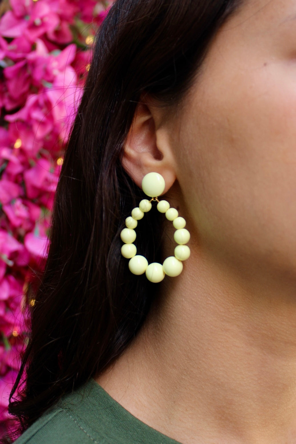 Boucles d'oreilles - Vinta jaune pâle