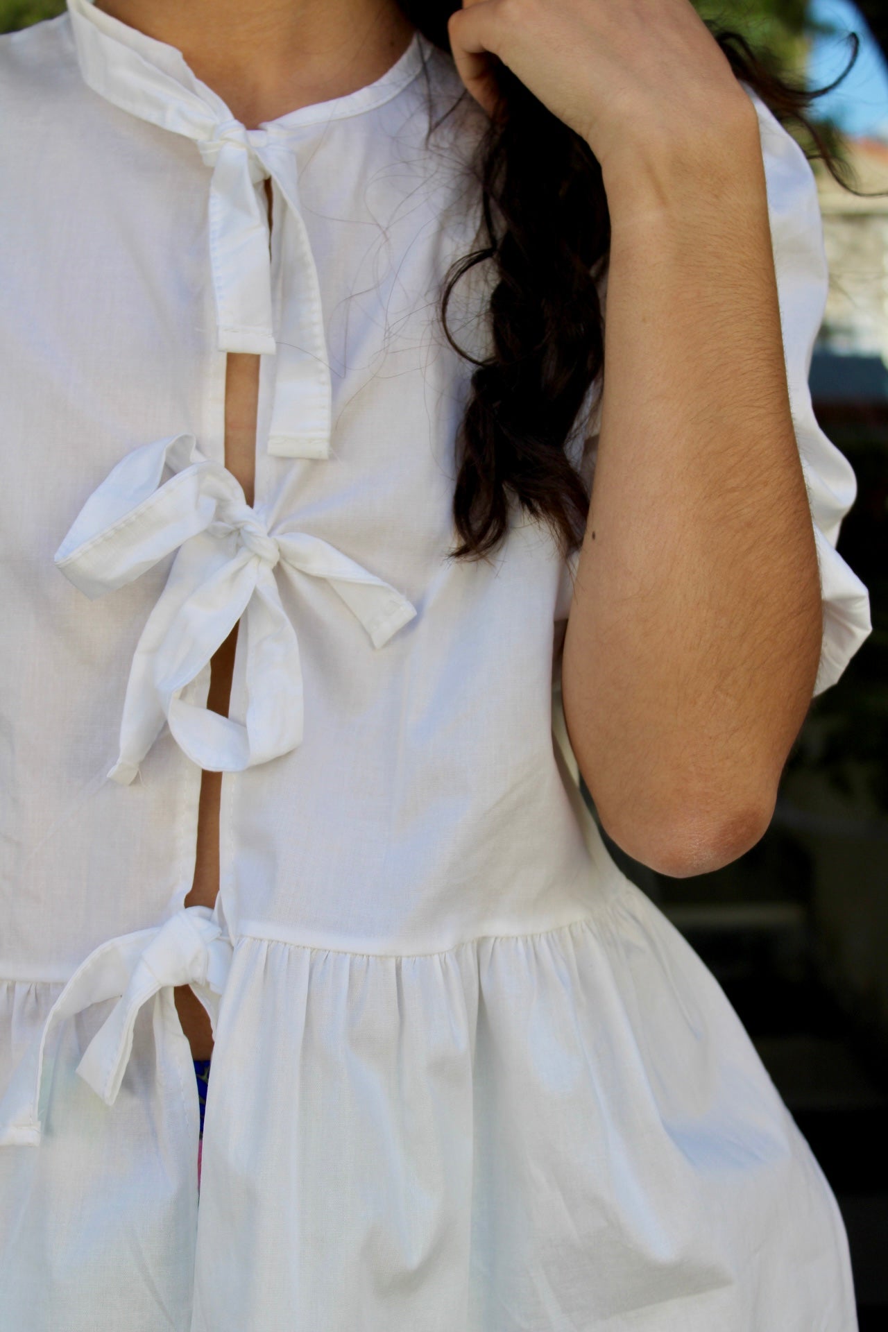 Blouse à nouer - Blanche