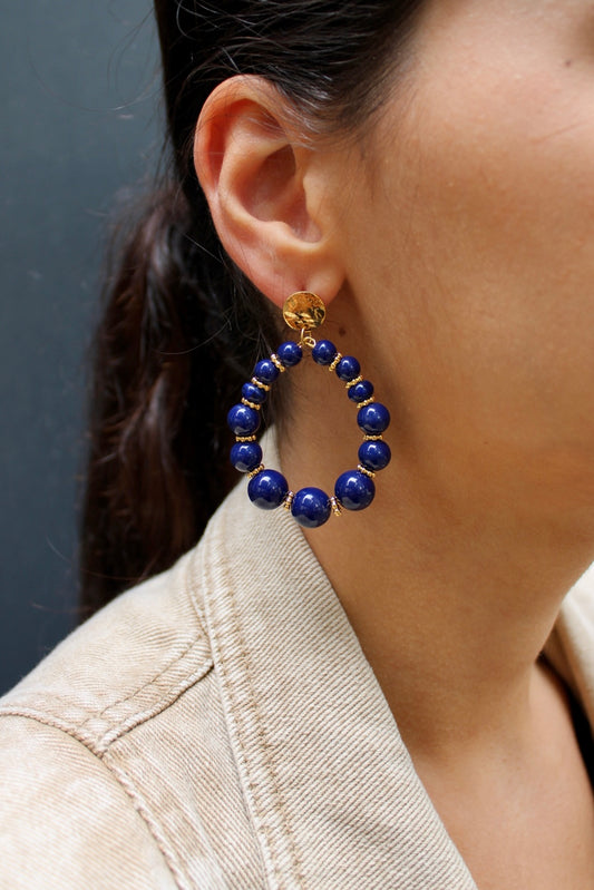 Boucles d'oreilles - Bohème bleue