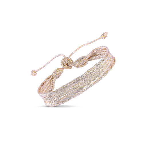 Bracelet Maayaz - Moyen Tressé Gold & Silver