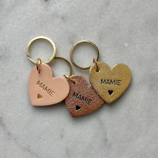 Porte clés coeur - Mamie