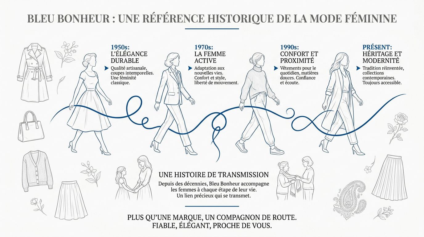 Vêtements féminins élégants et confortables de la marque Bleu Bonheur