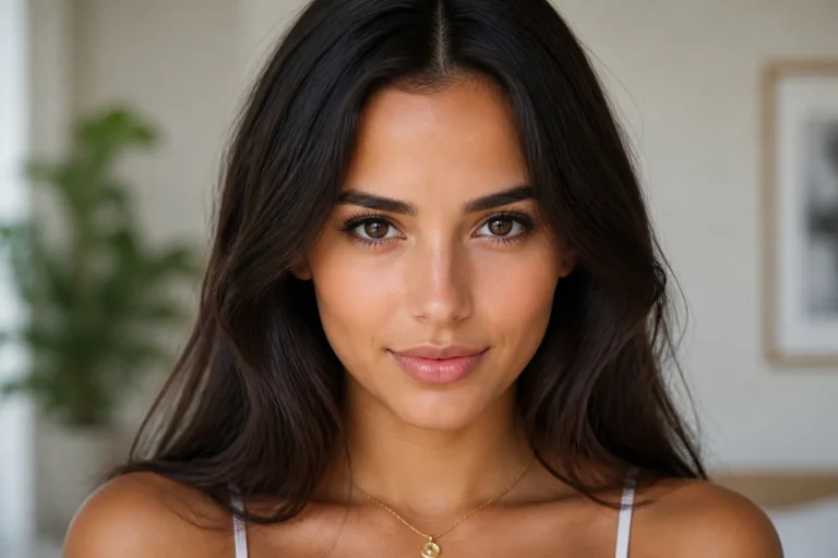 Regard intense et naturel