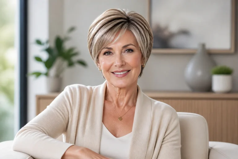 Portrait dune femme elegante et confiante