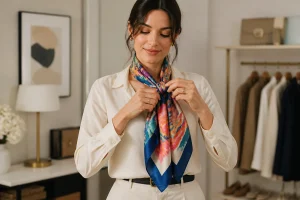Comment nouer un carré de soie : astuces et styles