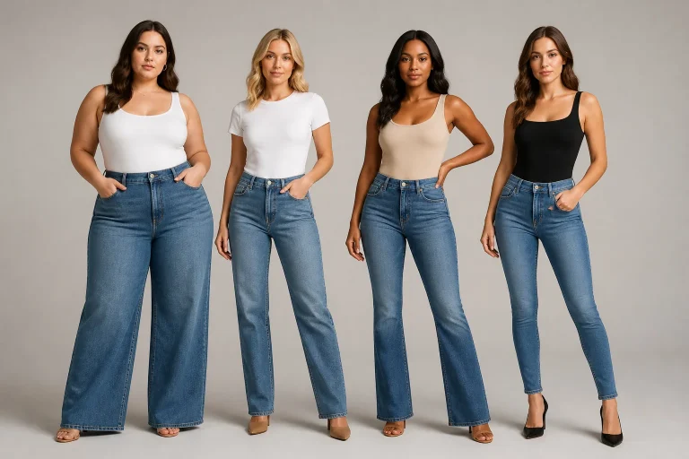 Demonstration de coupes de jeans pour femmes