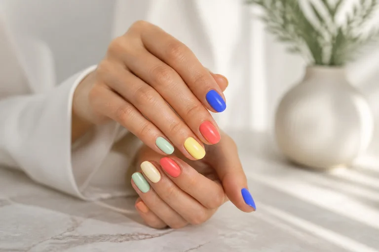 Mains elegantes aux couleurs tendance 2026