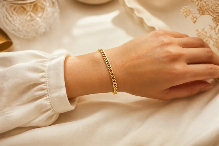 Bracelet gourmette en or 18 carats