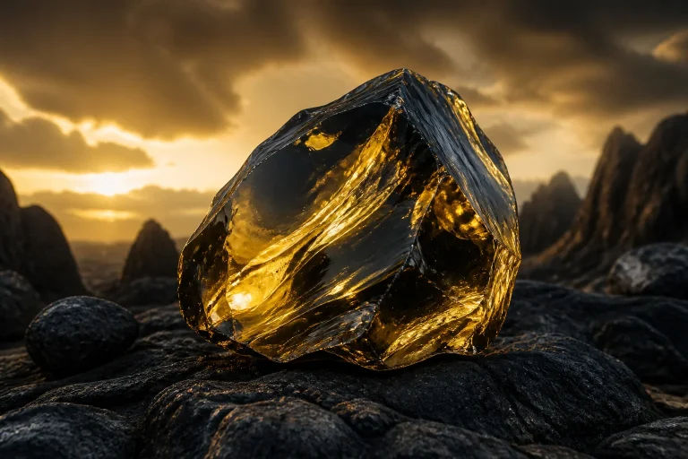 Obsidienne doree tresor volcanique