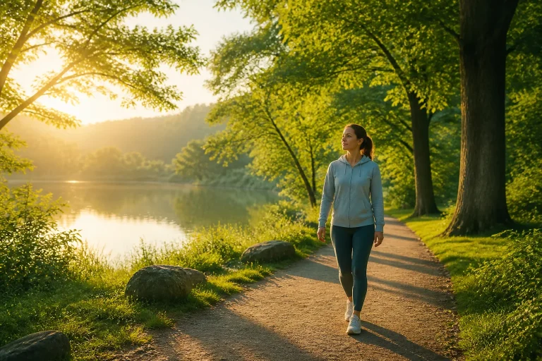 Serenite matinale dans un parc